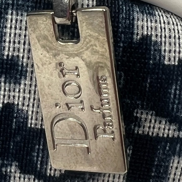 Christian Dior Vintage Blue Trotter Monogram Toiletry Pouch/Makeup Bag| PRELOVED - Picture 7 of 13